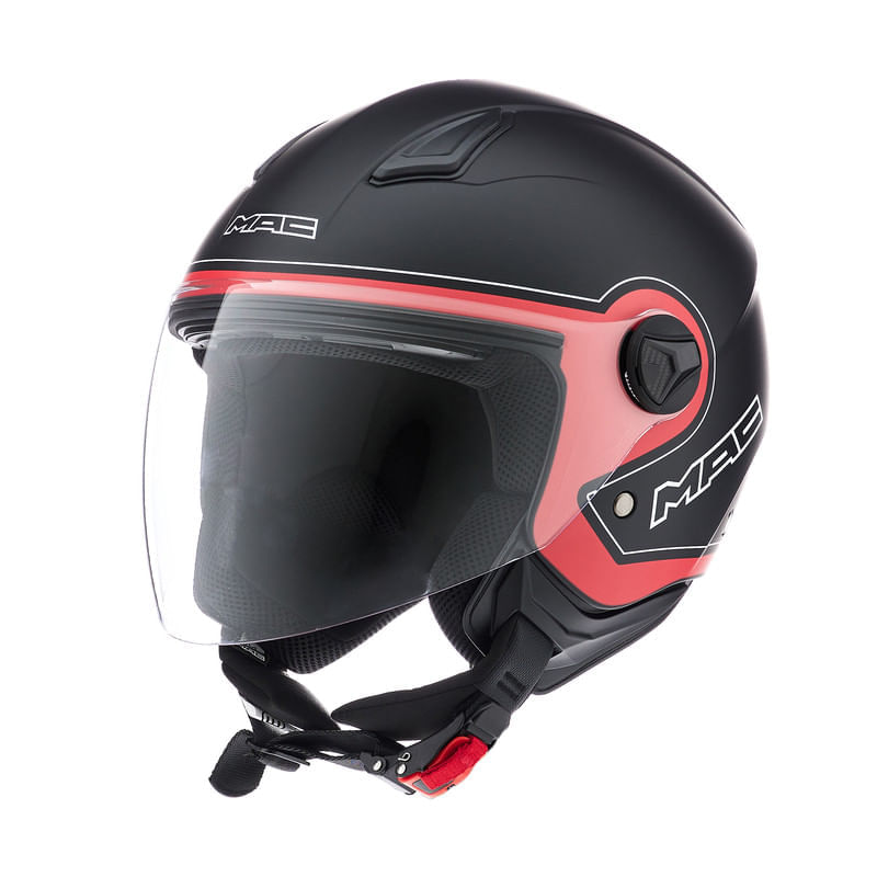 Casco MAC 721 Beat Muse Negro / Rojo / Mate