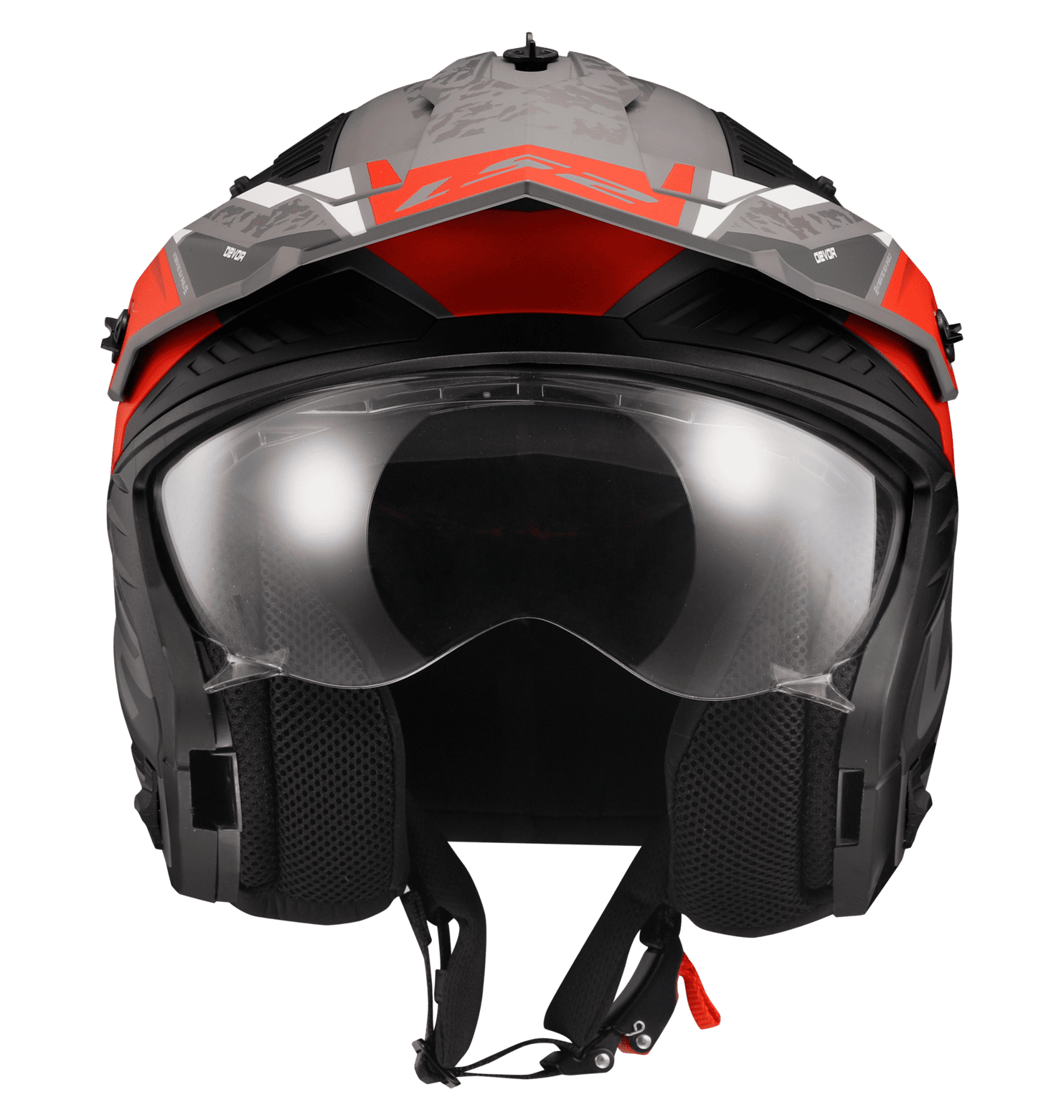 Casco LS2 606 Drifter Devor Titanium Negro / Rojo / Mate