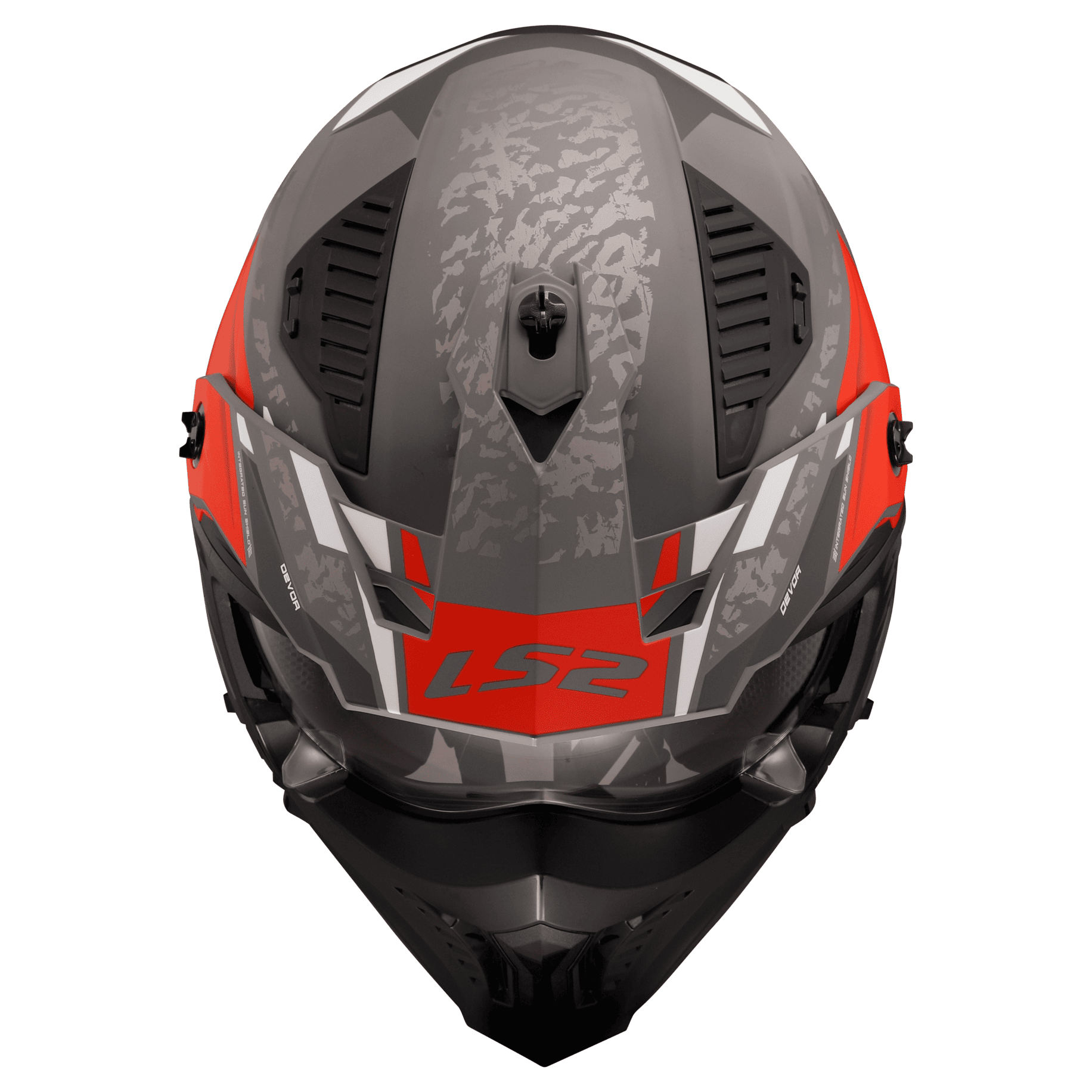 Casco LS2 606 Drifter Devor Titanium Negro / Rojo / Mate