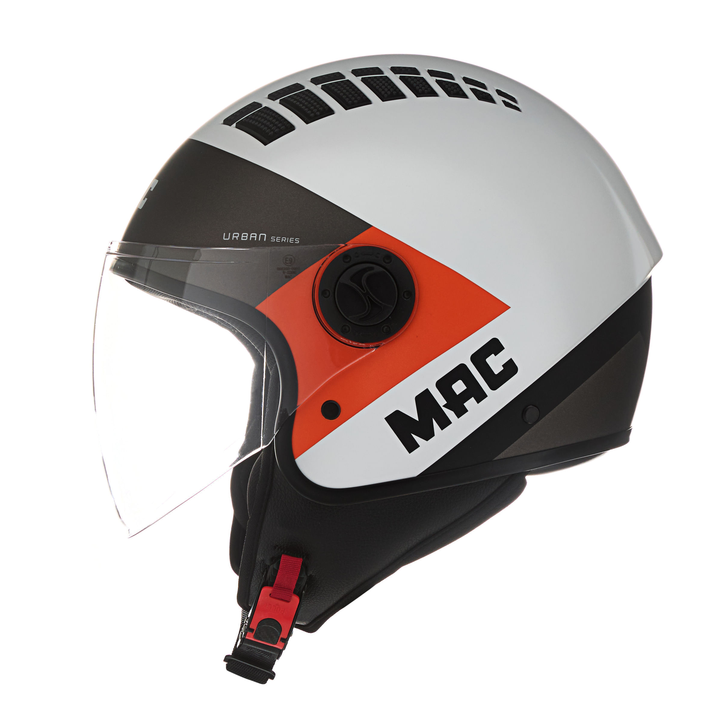 Casco MAC 230 Addax Pyro Negro / Naranja / Mate