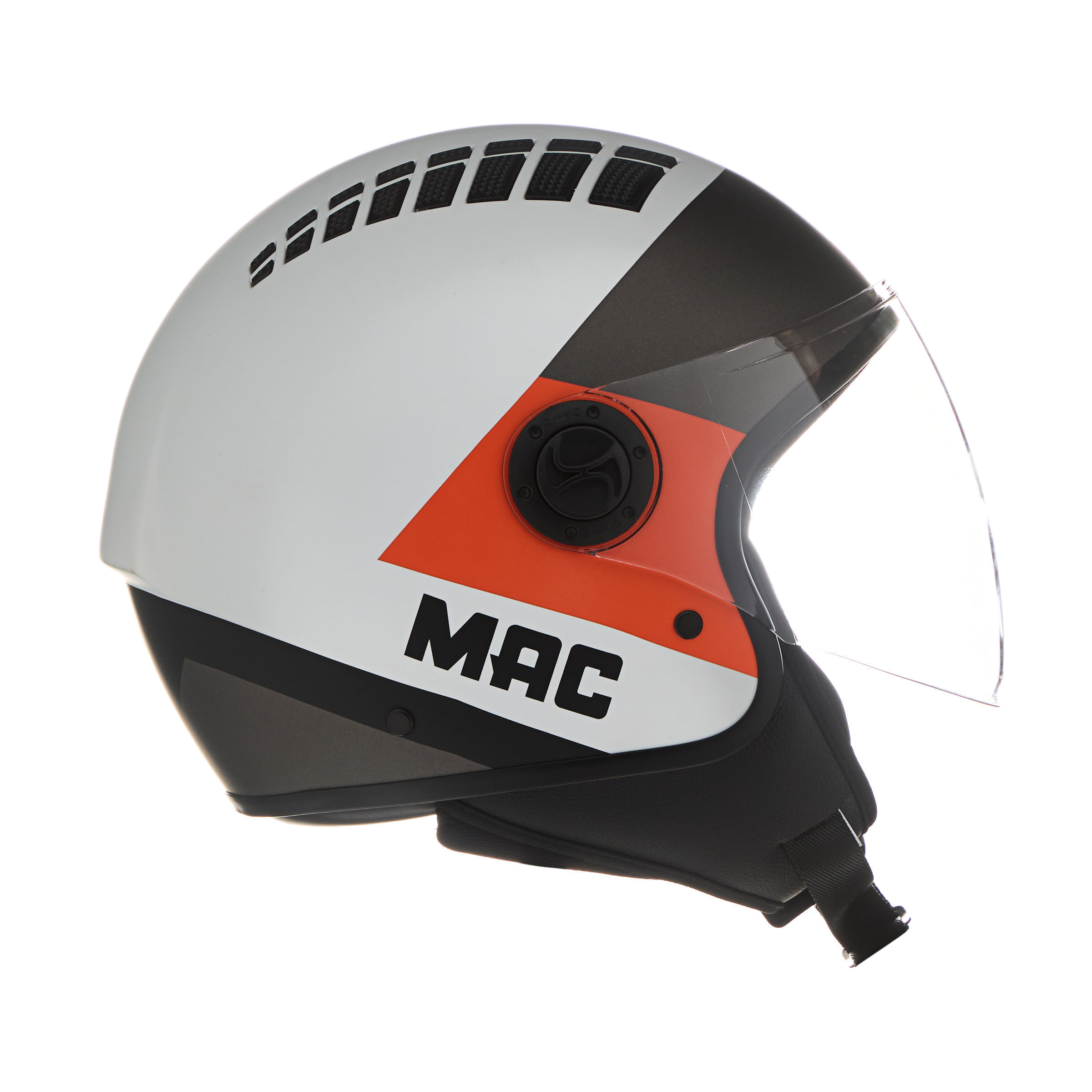 Casco MAC 230 Addax Pyro Negro / Naranja / Mate