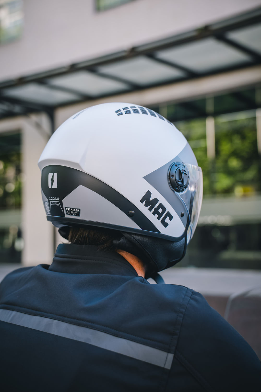 Casco MAC 230 Addax Pyro Negro / Gris / Mate