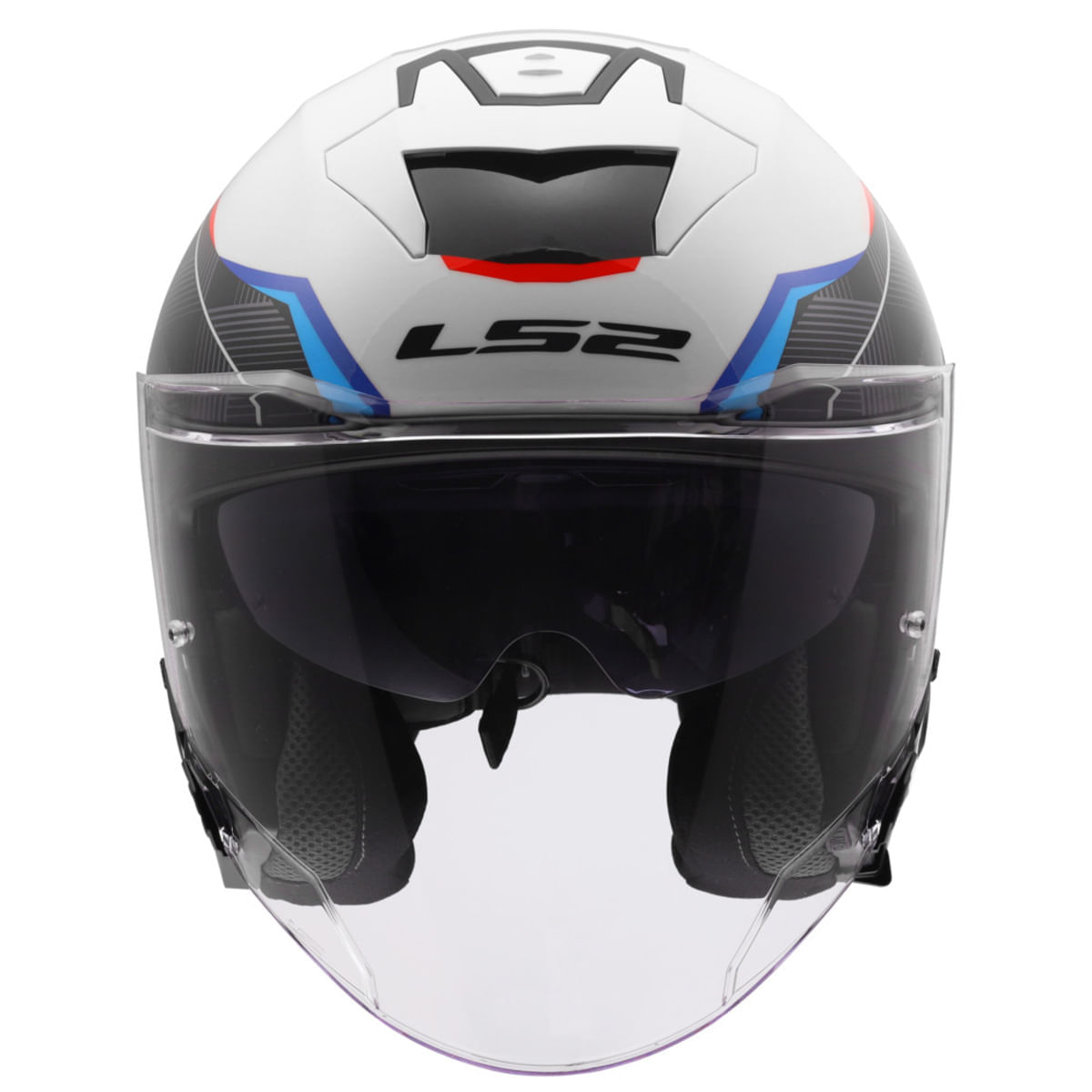 Casco LS2 618 Verso II Air Blanco / Azul / Brillo