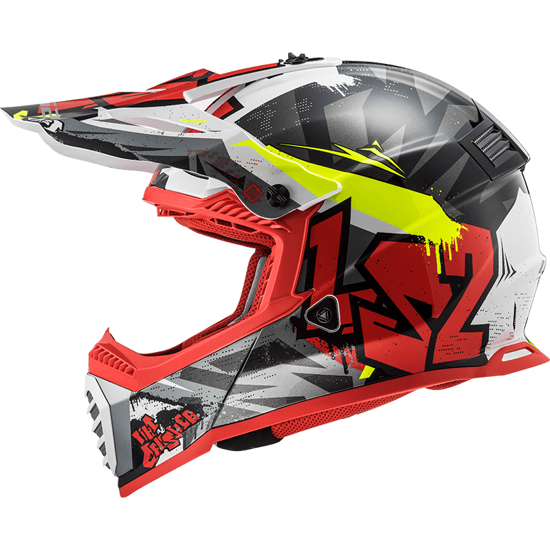Casco LS2 437 Fast Crusher Negro / Rojo / Mate