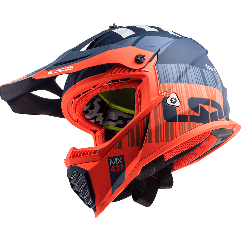 Casco LS2 437 Fast Xcode Azul / Naranja / Mate