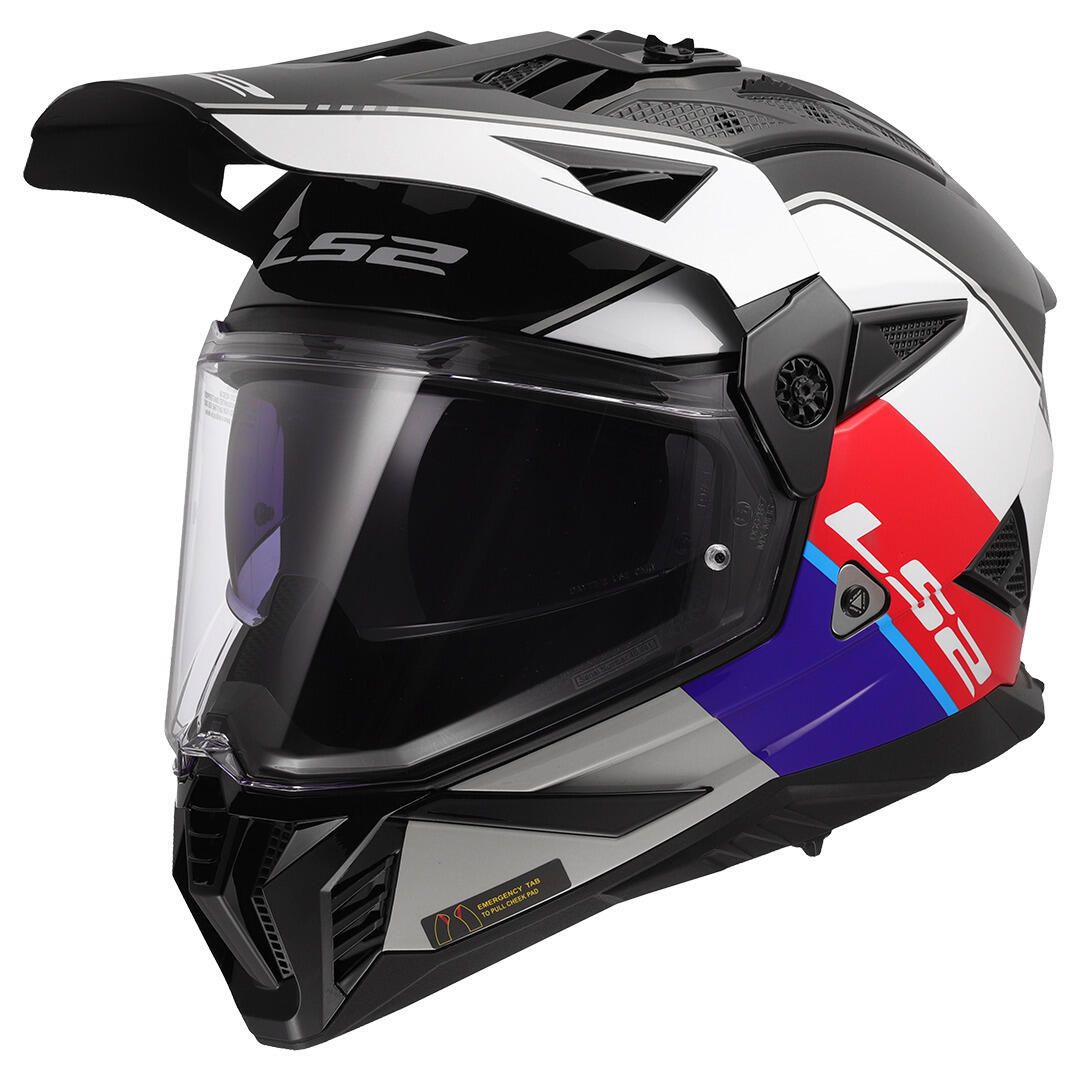 Casco LS2 702 Pioneer II Rally Rojo / Blanco / Brillo