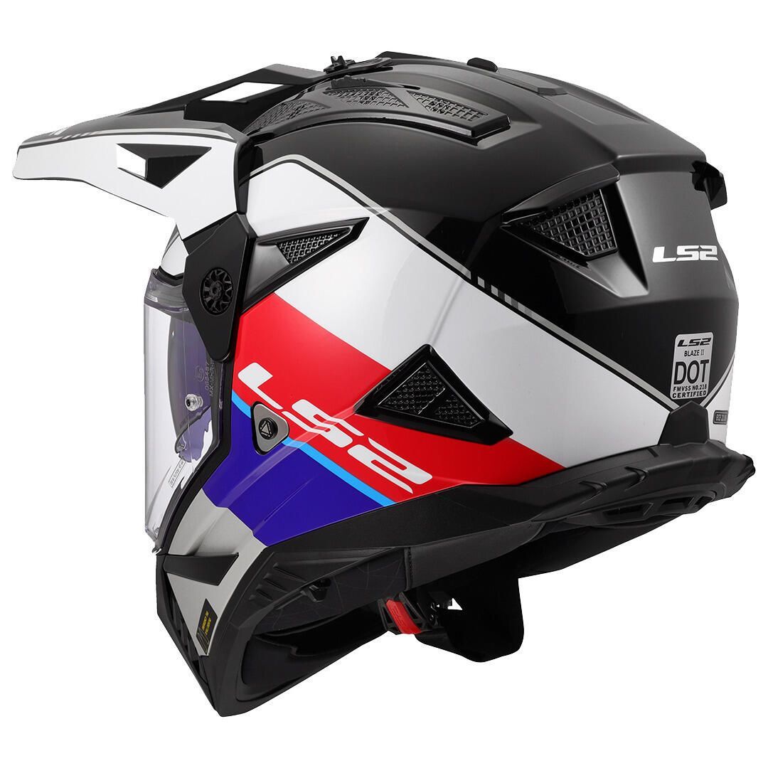 Casco LS2 702 Pioneer II Rally Rojo / Blanco / Brillo