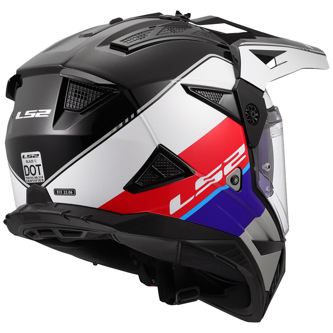 Casco LS2 702 Pioneer II Rally Rojo / Blanco / Brillo