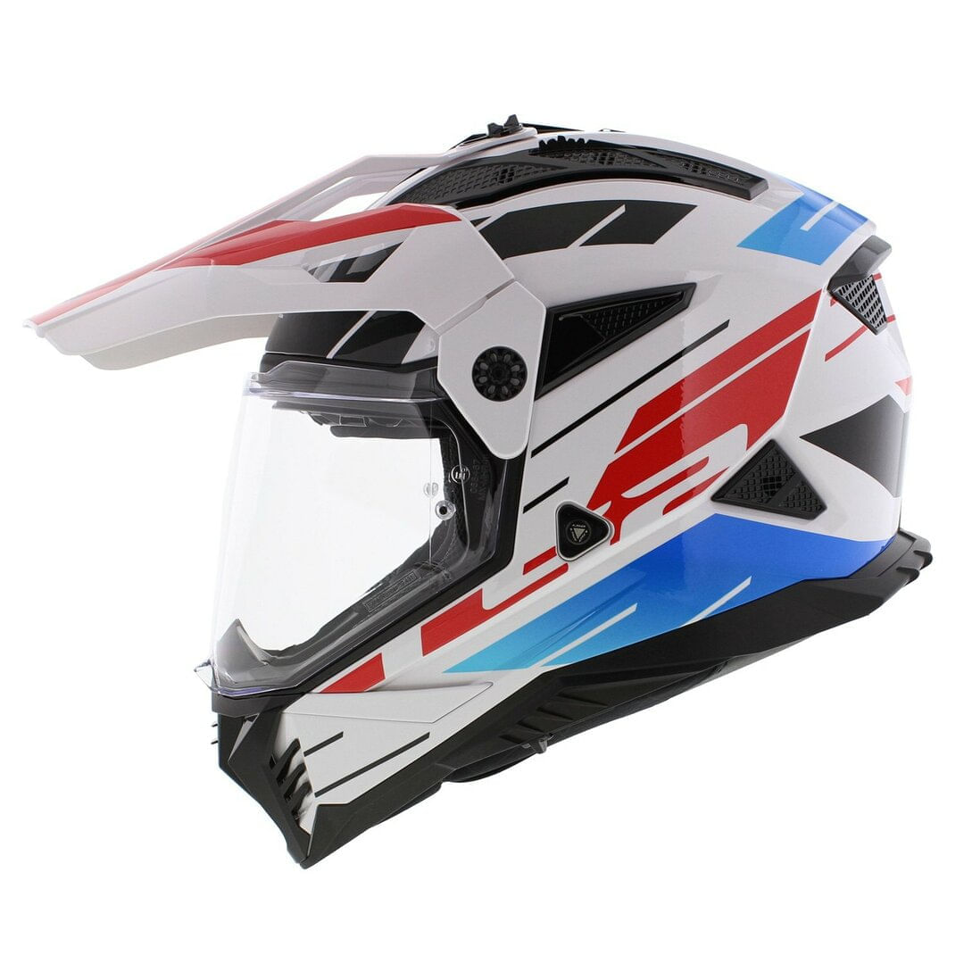 Casco LS2 702 Pioneer II Namib Blanco / Azul / Mate