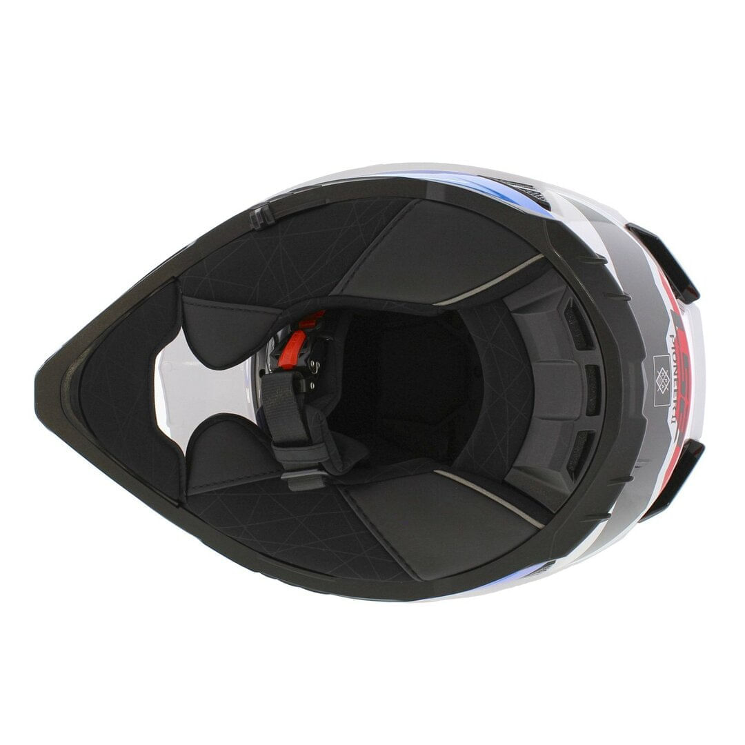 Casco LS2 702 Pioneer II Namib Blanco / Azul / Mate