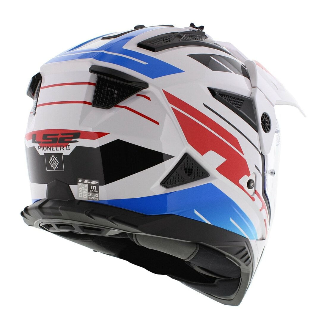 Casco LS2 702 Pioneer II Namib Blanco / Azul / Mate