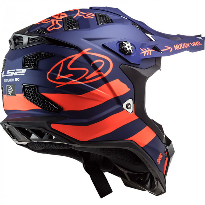 Casco LS2 700 Subverter Cargo Azul / Naranja / Mate