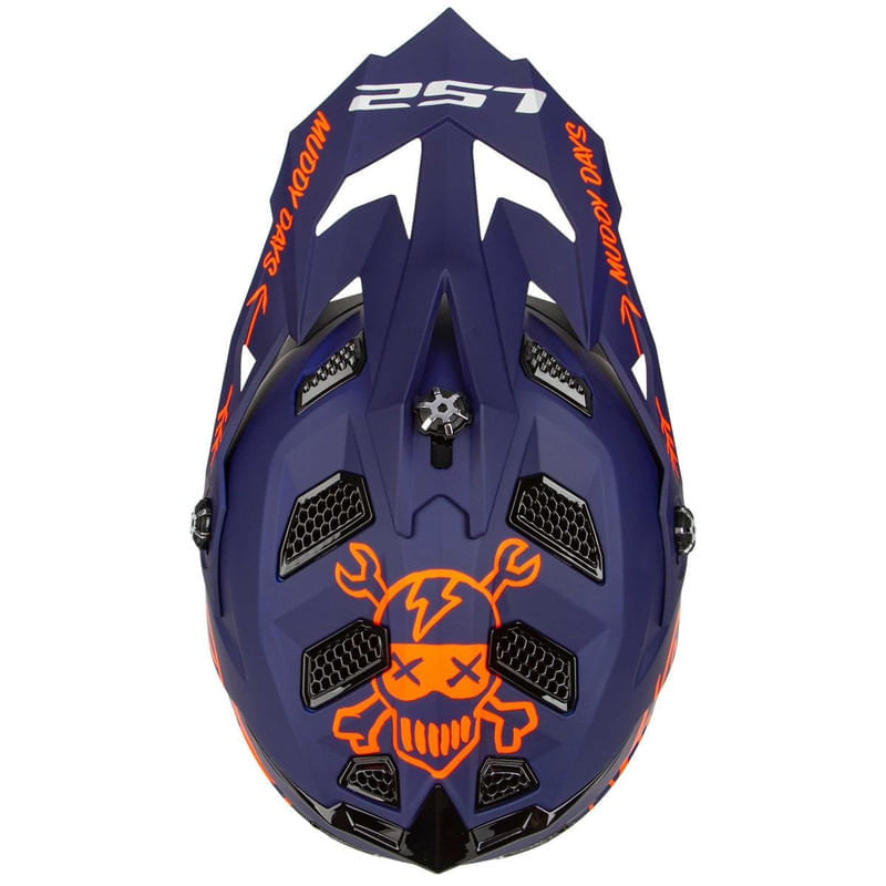Casco LS2 700 Subverter Cargo Azul / Naranja / Mate