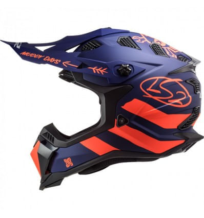 Casco LS2 700 Subverter Cargo Azul / Naranja / Mate