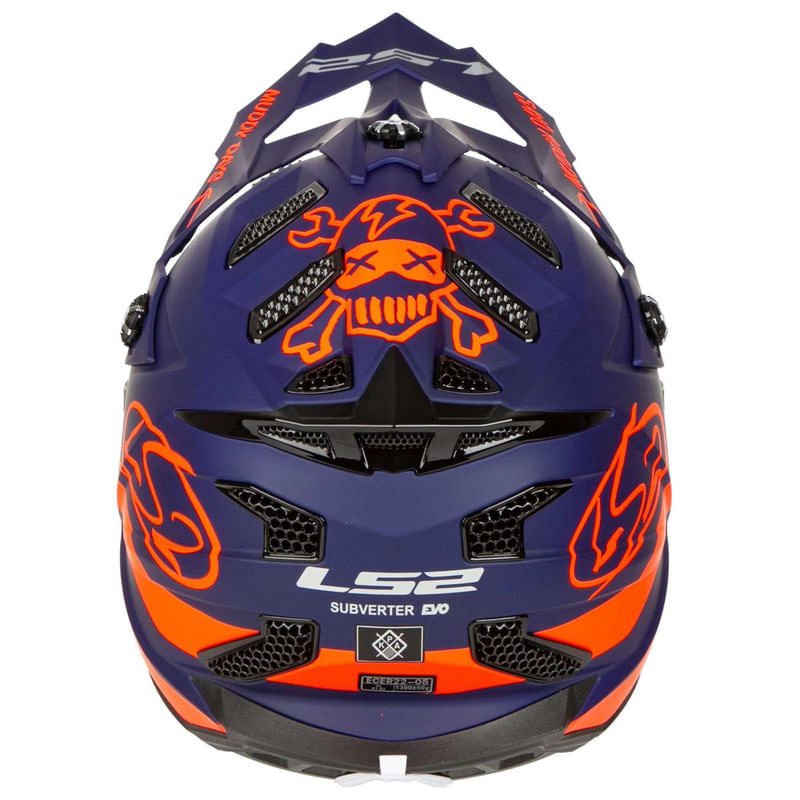 Casco LS2 700 Subverter Cargo Azul / Naranja / Mate