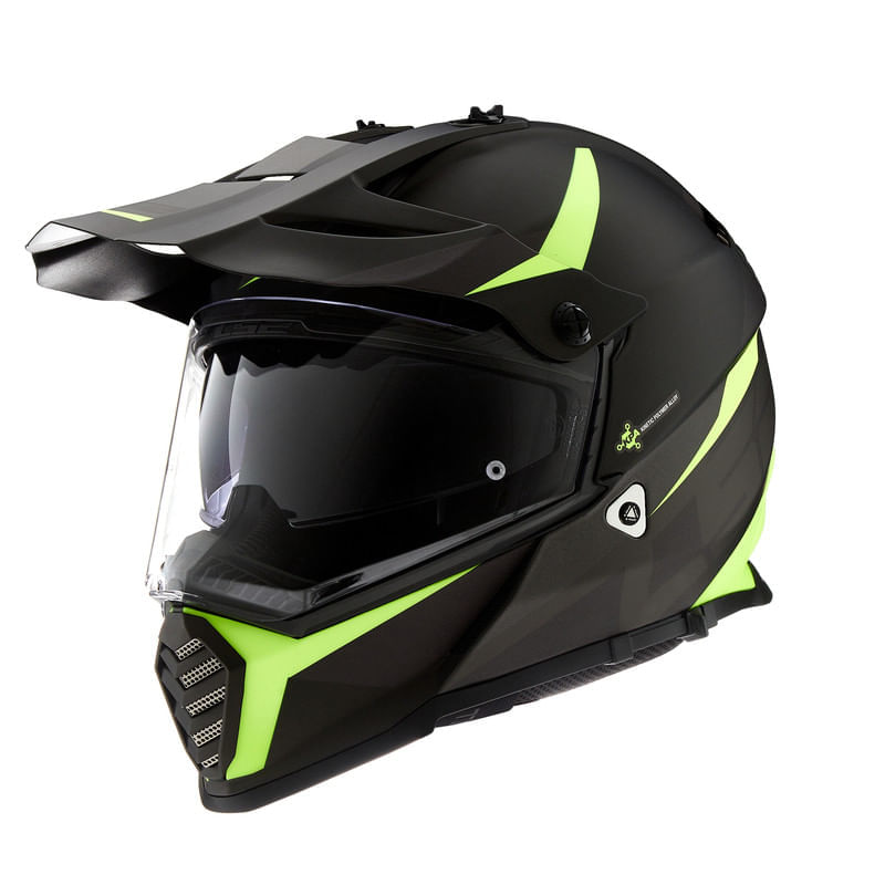 Casco LS2 436 Pioneer Router Amarillo / Negro / Mate