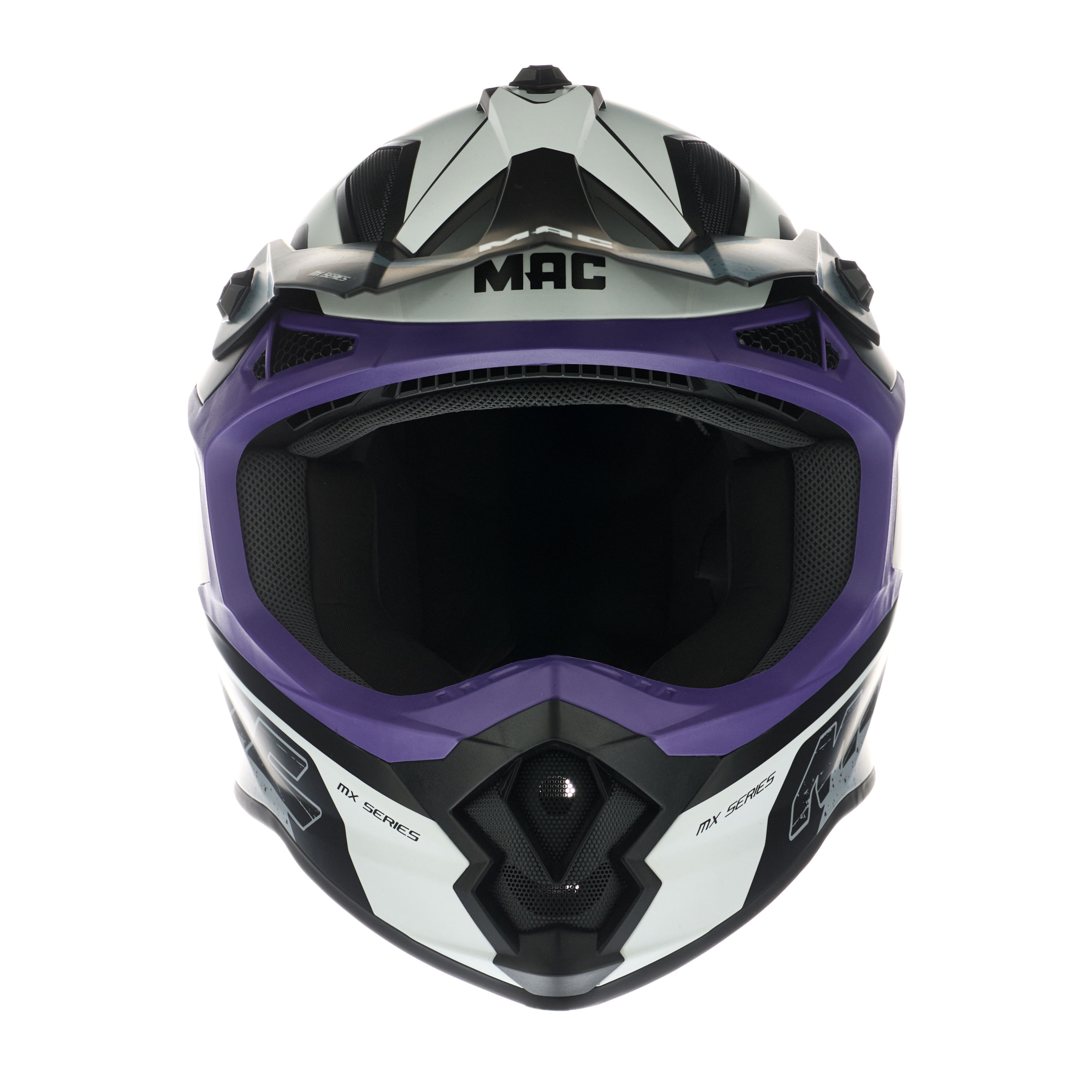 Casco MAC 609 Virtus Foster Blanco / Violeta / Mate