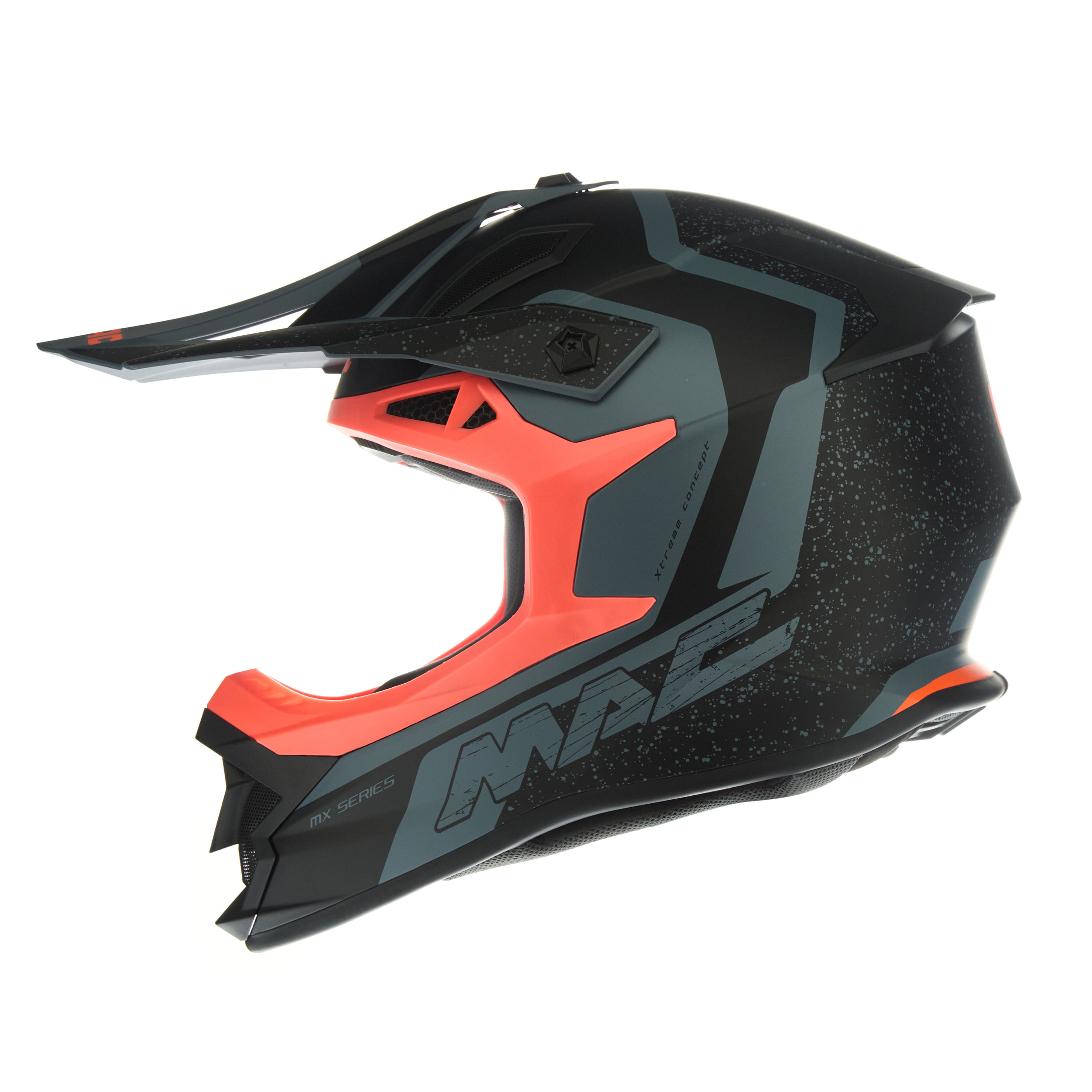 Casco MAC 609 Virtus Foster Negro / Naranja / Mate