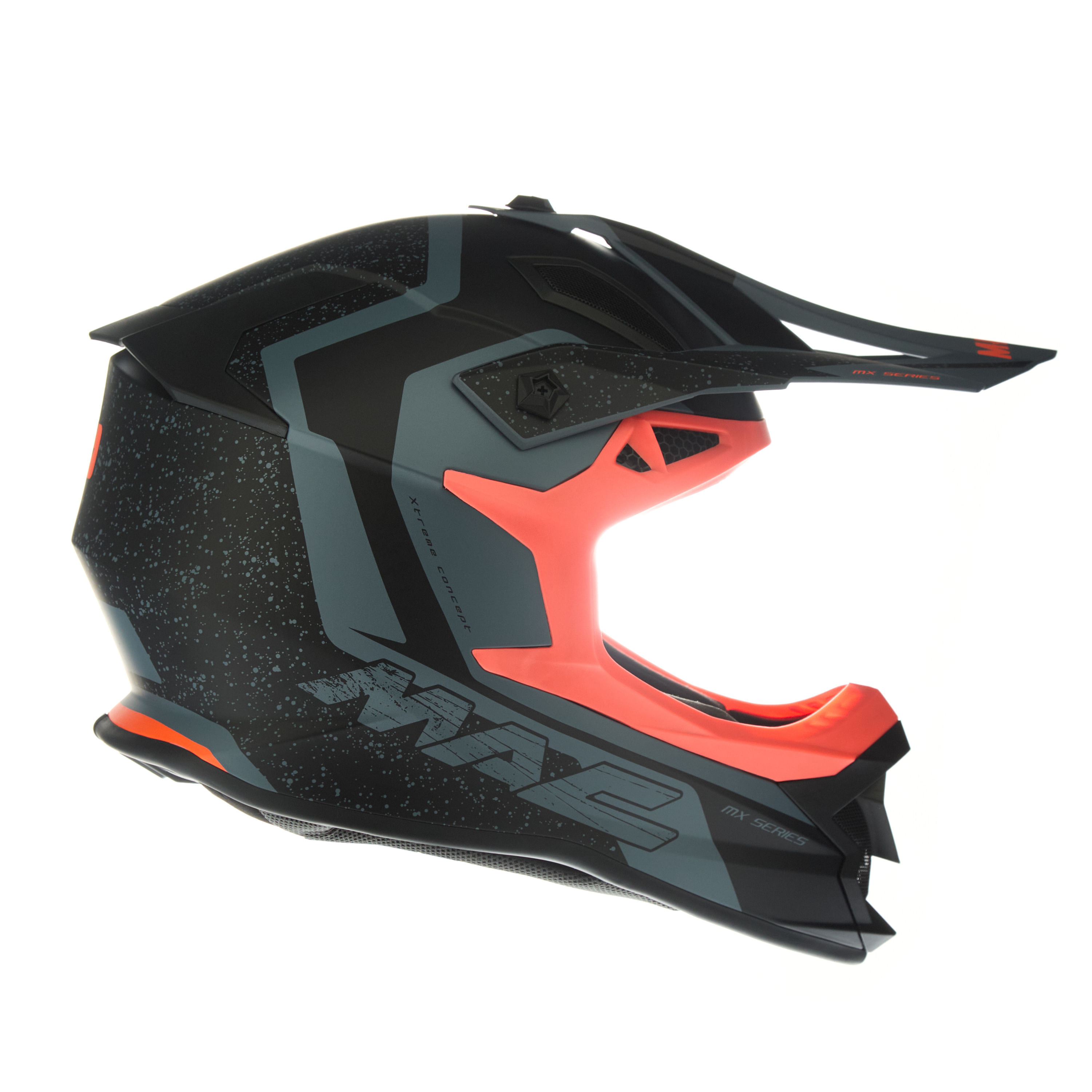 Casco MAC 609 Virtus Foster Negro / Naranja / Mate