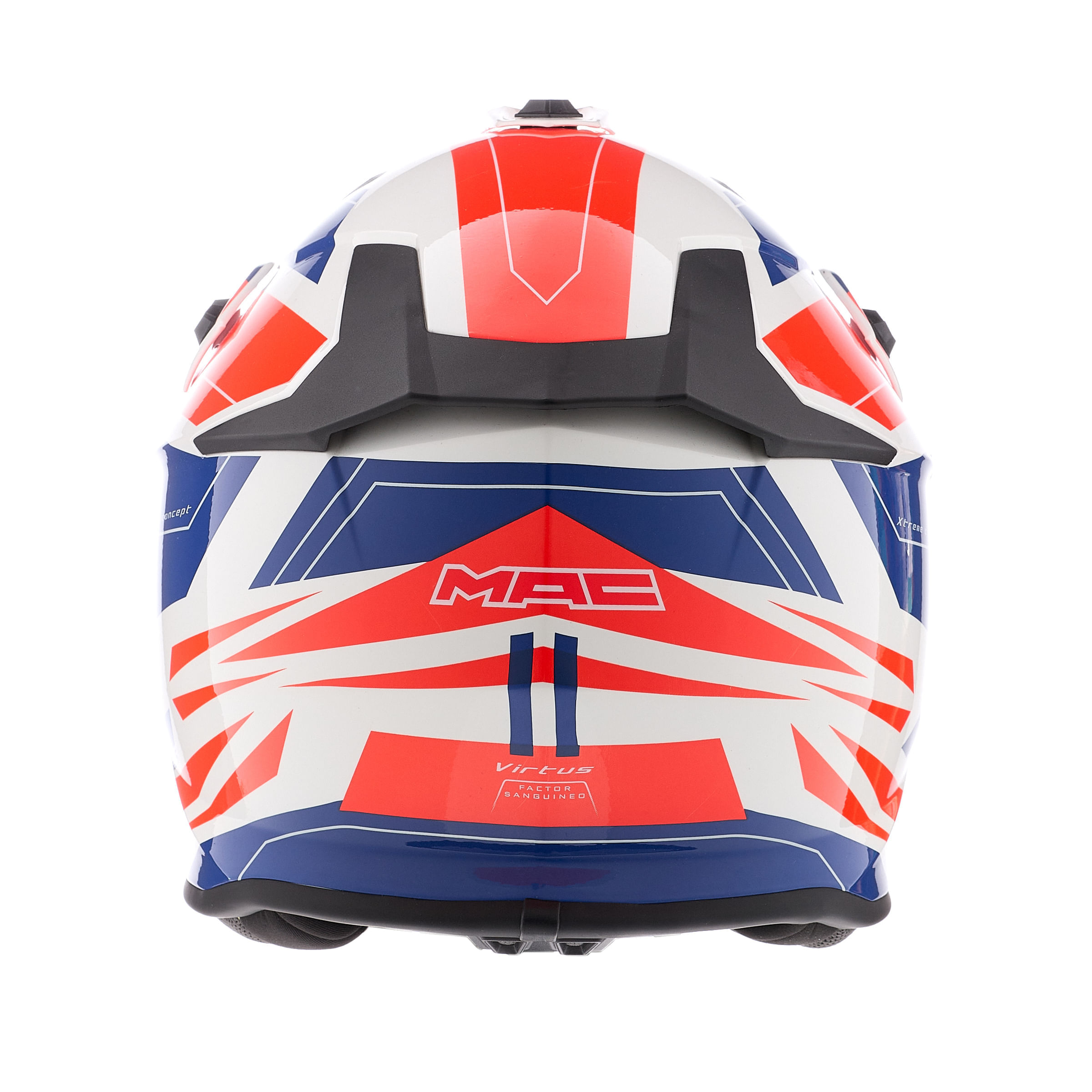 Casco MAC 609 Virtus Flash Azul / Blanco / Brillo