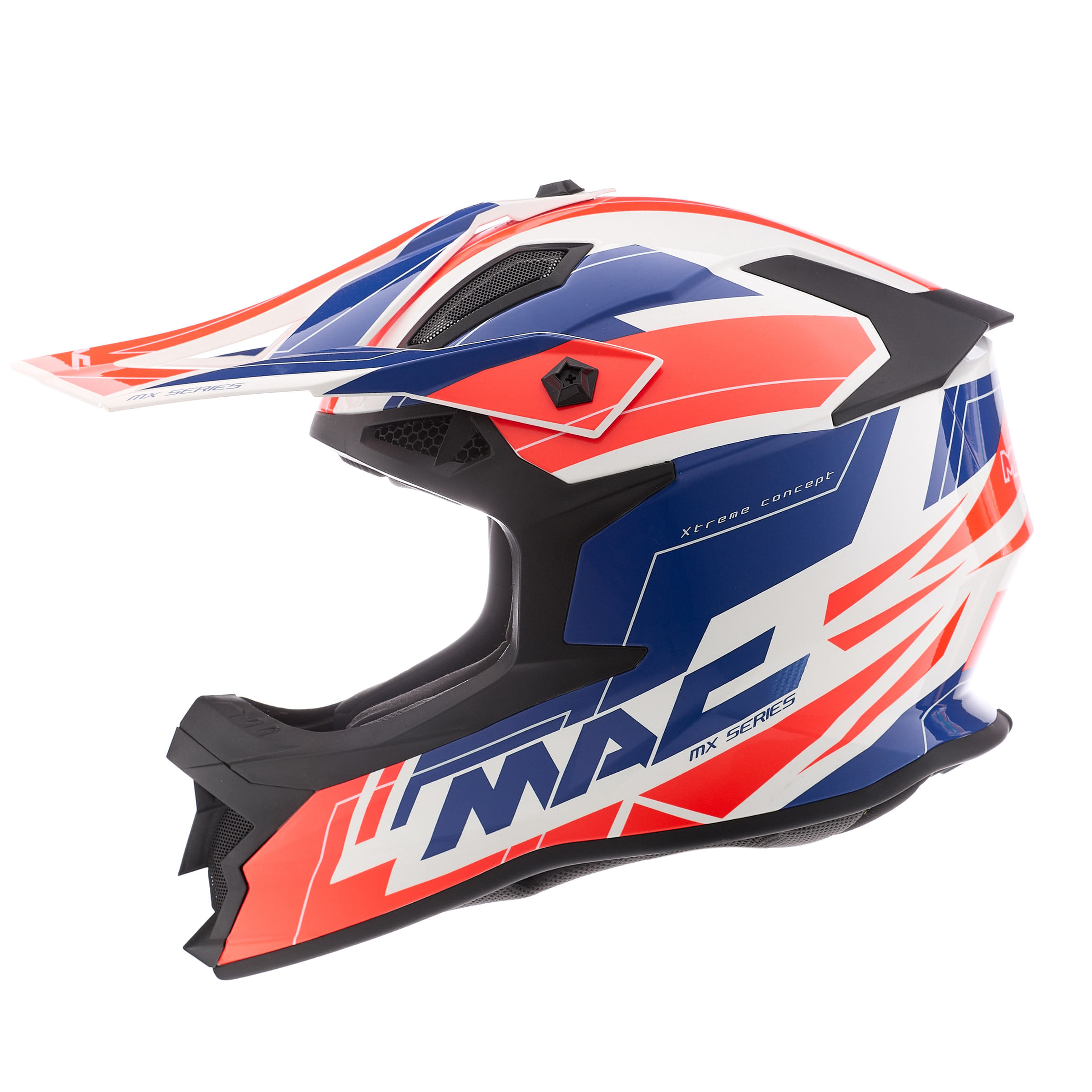 Casco MAC 609 Virtus Flash Azul / Blanco / Brillo