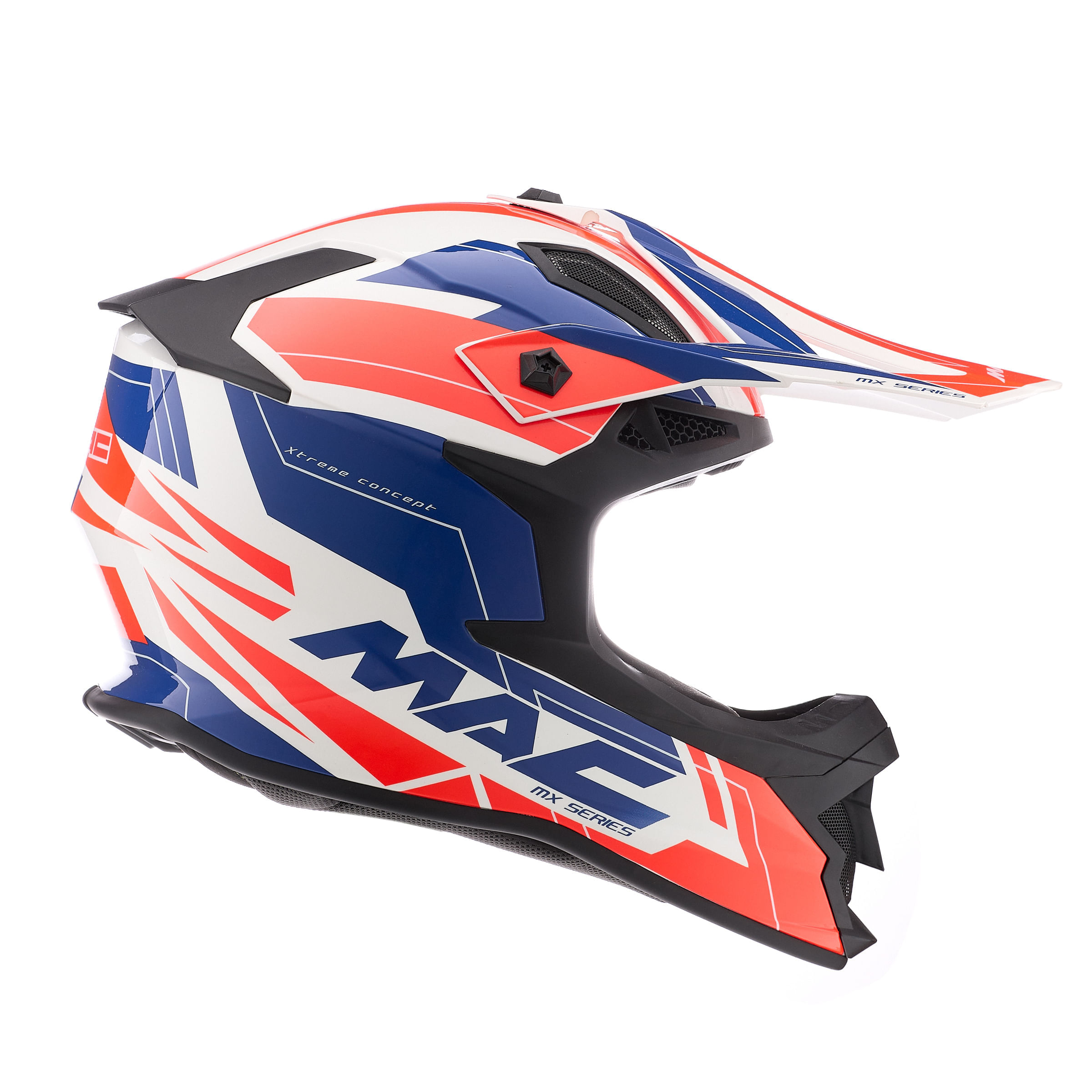 Casco MAC 609 Virtus Flash Azul / Blanco / Brillo