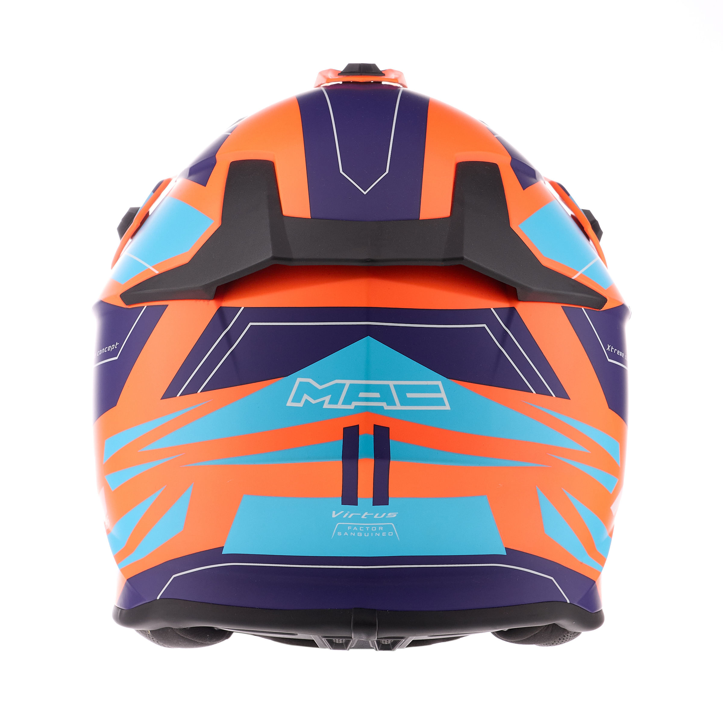 Casco MAC 609 Virtus Flash Celeste / Naranja / Mate