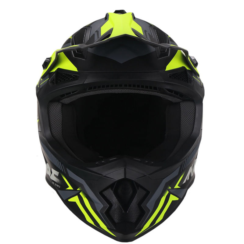 Casco MAC 609 Virtus Sharp Negro / Verde / Brillo