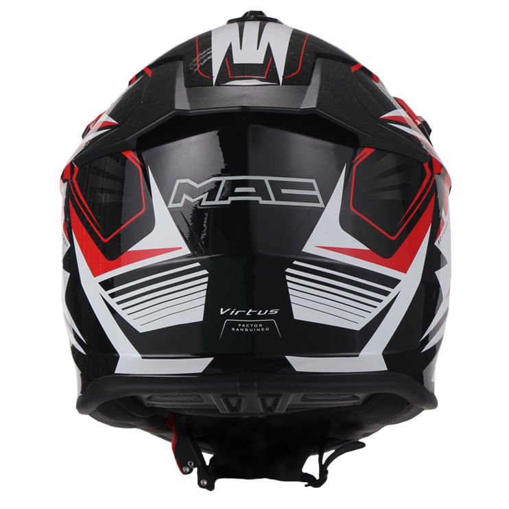 Casco MAC 609 Virtus Sharp Blanco / Negro / Brillo