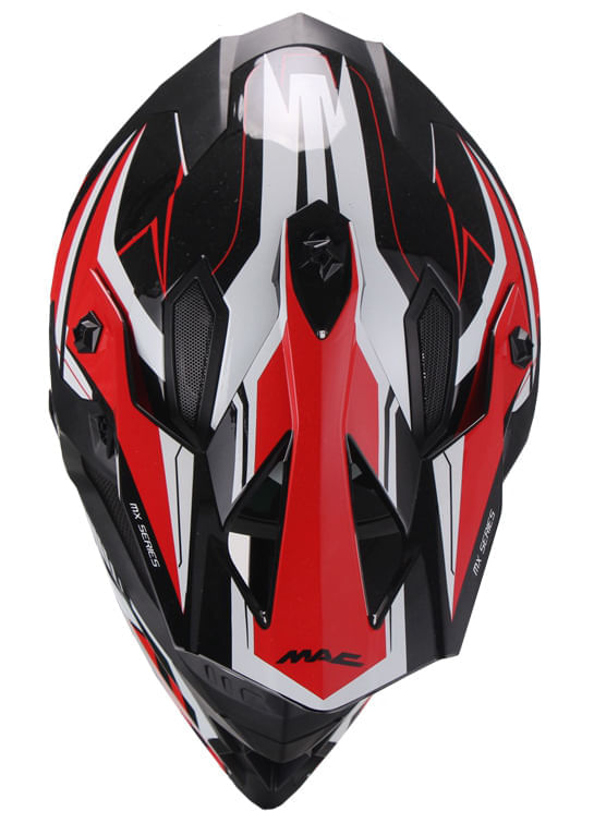 Casco MAC 609 Virtus Sharp Blanco / Negro / Brillo