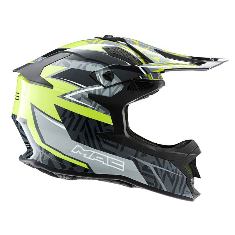 Casco MAC 609 Virtus Ressod Amarillo / Gris / Brillo