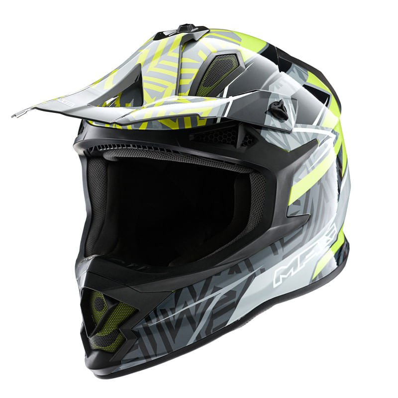 Casco MAC 609 Virtus Ressod Amarillo / Gris / Brillo