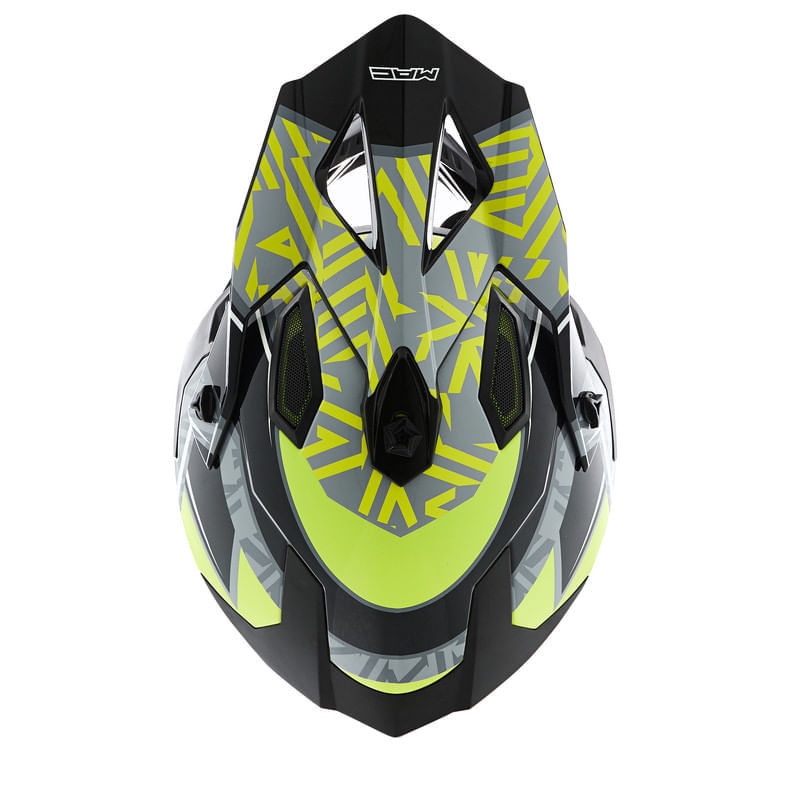 Casco MAC 609 Virtus Ressod Amarillo / Gris / Brillo