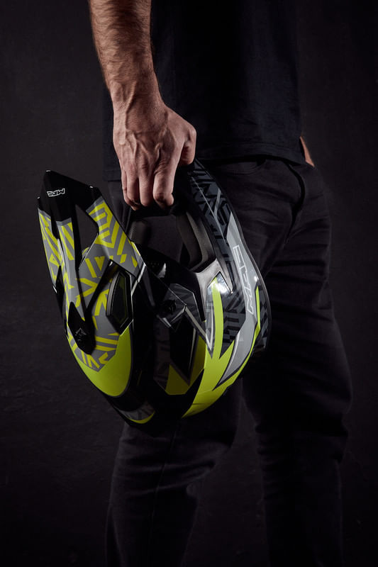 Casco MAC 609 Virtus Ressod Amarillo / Gris / Brillo