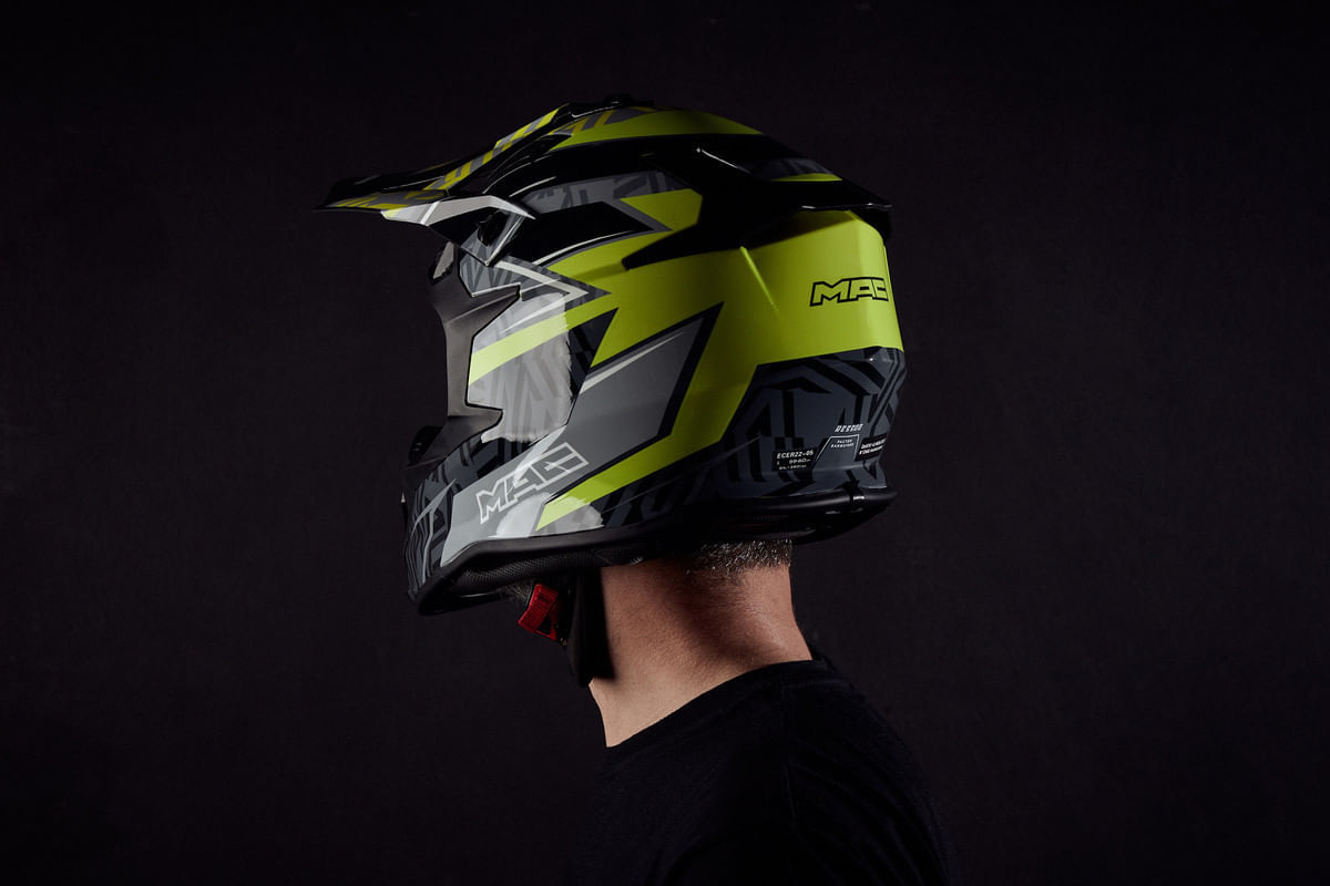 Casco MAC 609 Virtus Ressod Amarillo / Gris / Brillo