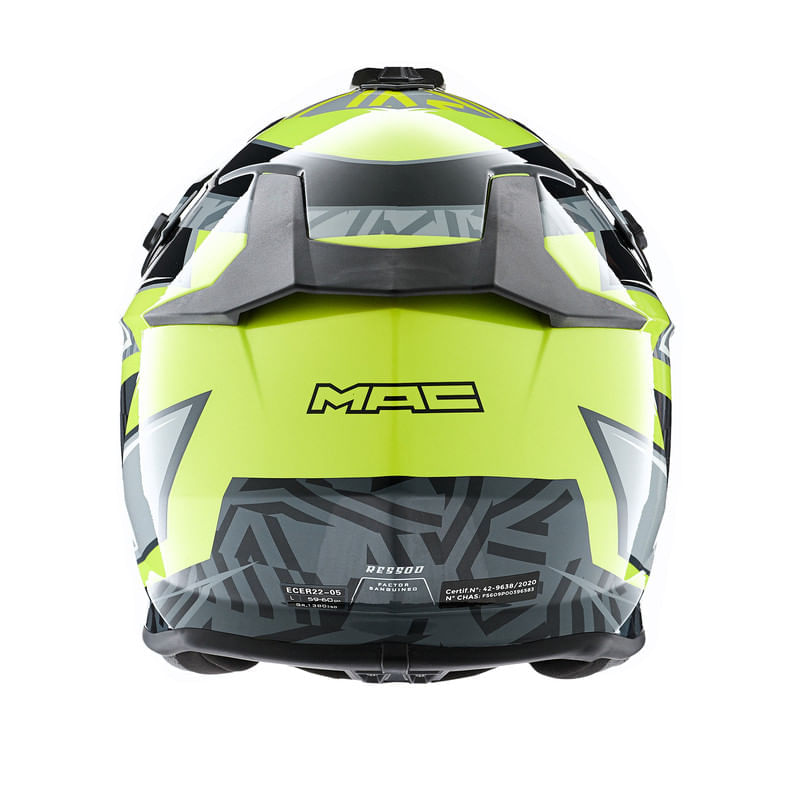 Casco MAC 609 Virtus Ressod Amarillo / Gris / Brillo