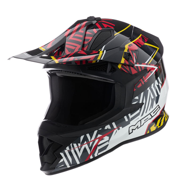 Casco MAC 609 Virtus Ressod Amarillo / Negro / Brillo