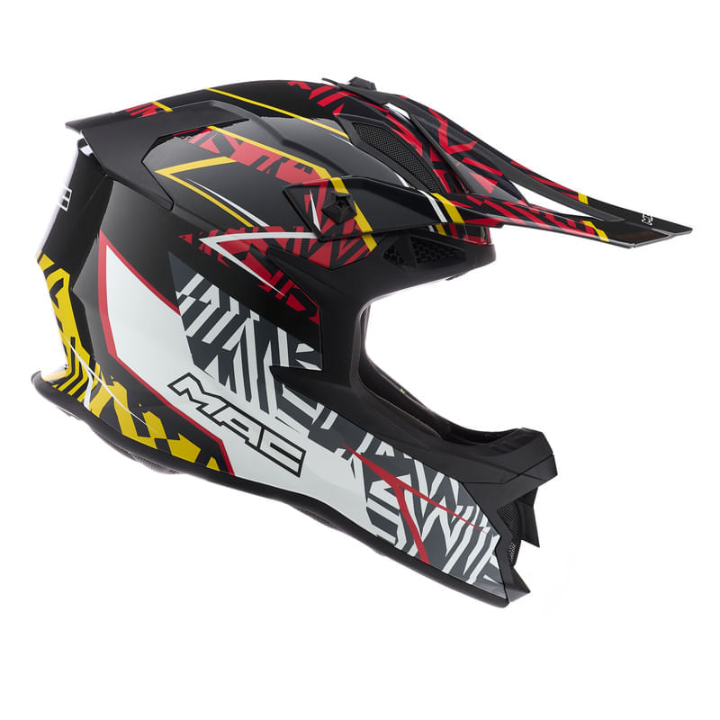 Casco MAC 609 Virtus Ressod Amarillo / Negro / Brillo
