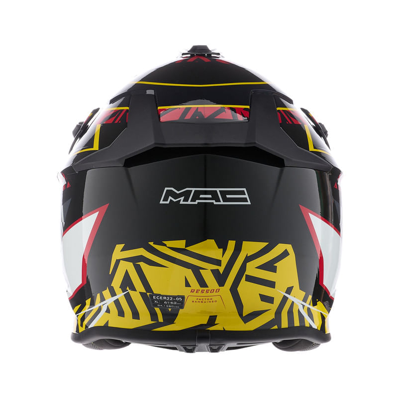 Casco MAC 609 Virtus Ressod Amarillo / Negro / Brillo