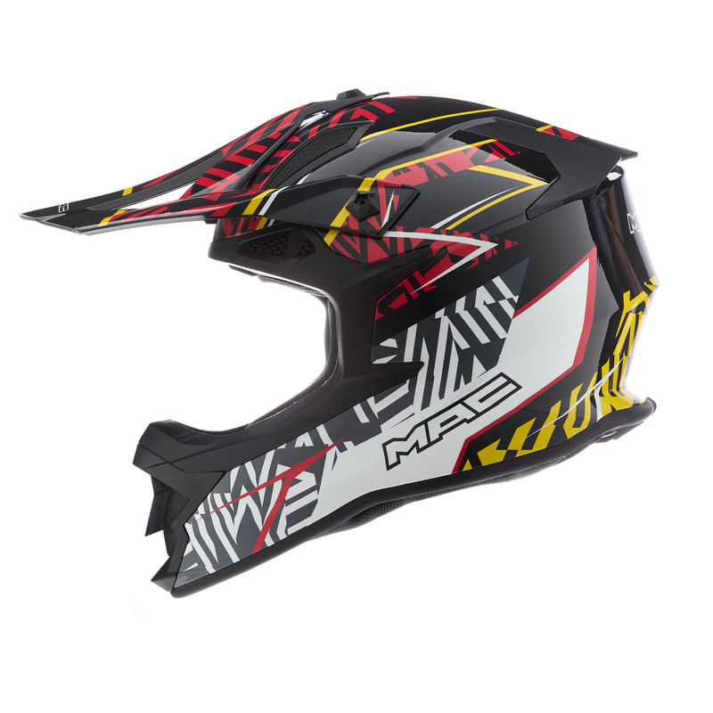 Casco MAC 609 Virtus Ressod Amarillo / Negro / Brillo