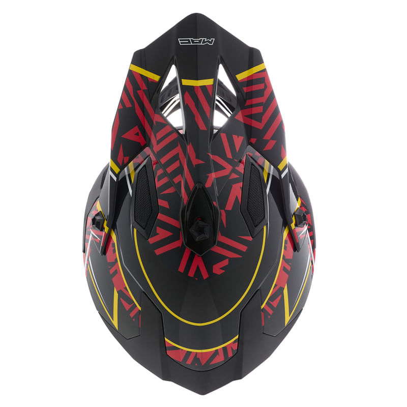 Casco MAC 609 Virtus Ressod Amarillo / Negro / Brillo