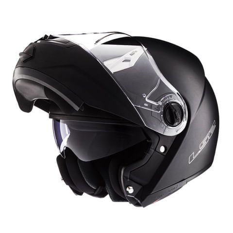 Casco LS2 370 Easy Solid Negro / Brillo