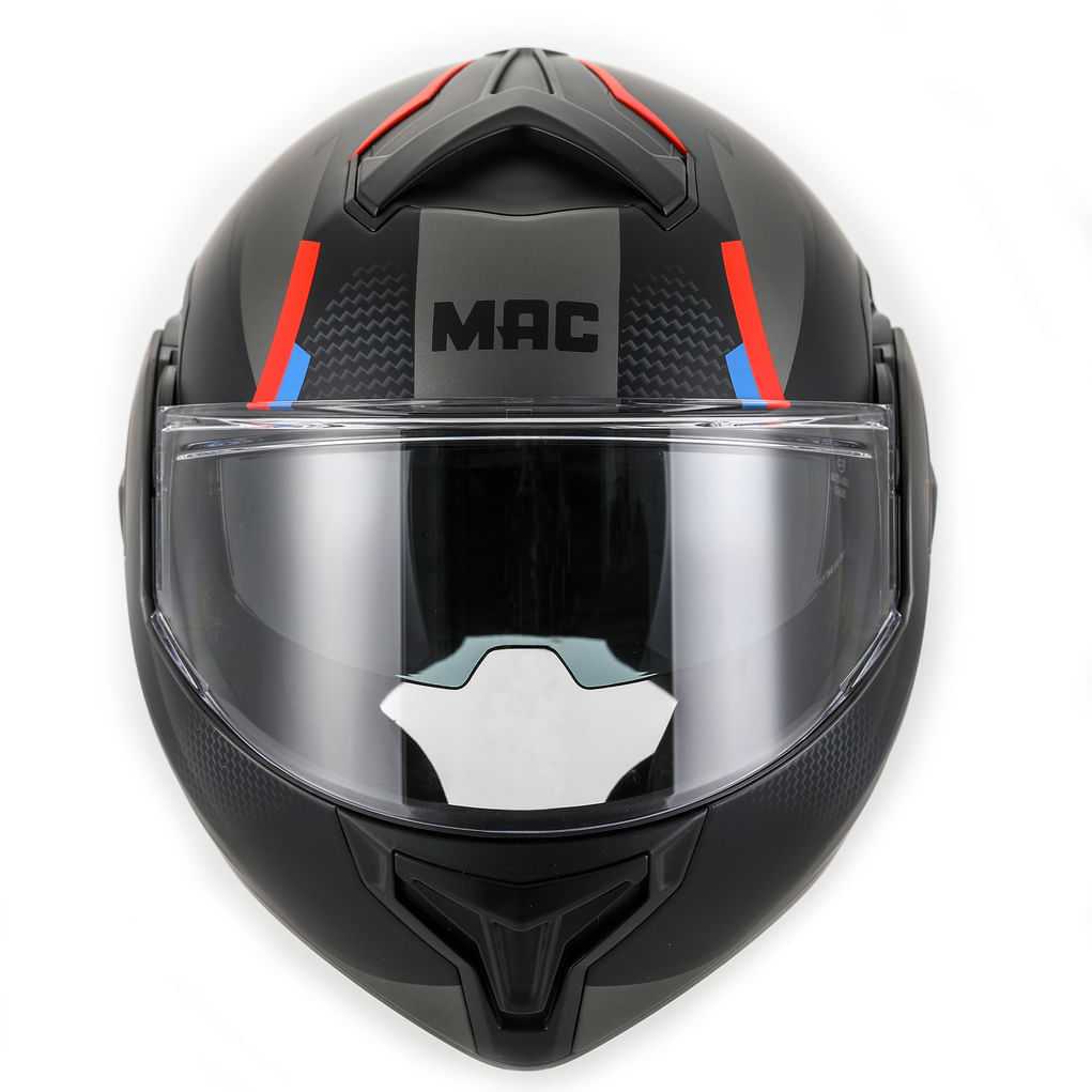 Casco MAC 628 Eclipse Vartell Plateado / Negro Mate
