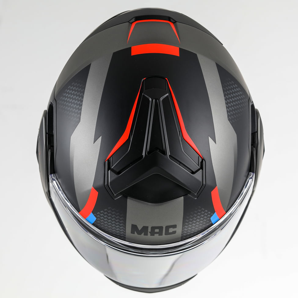 Casco MAC 628 Eclipse Vartell Plateado / Negro Mate