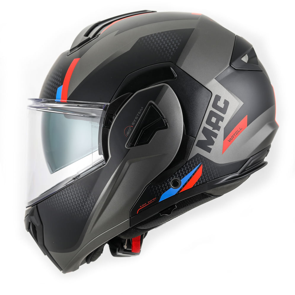 Casco MAC 628 Eclipse Vartell Plateado / Negro Mate