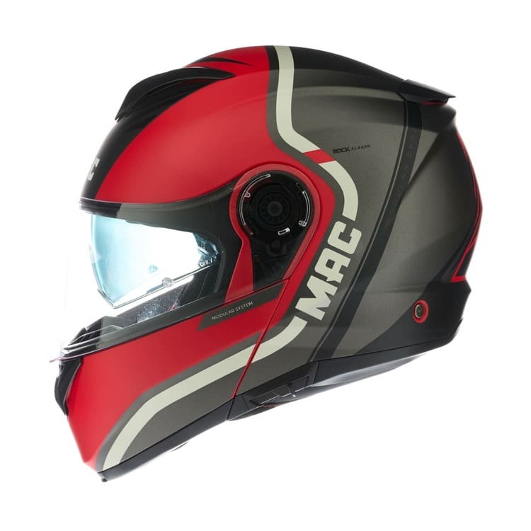 Casco MAC 908 Rock Albarn Negro / Rojo / Mate