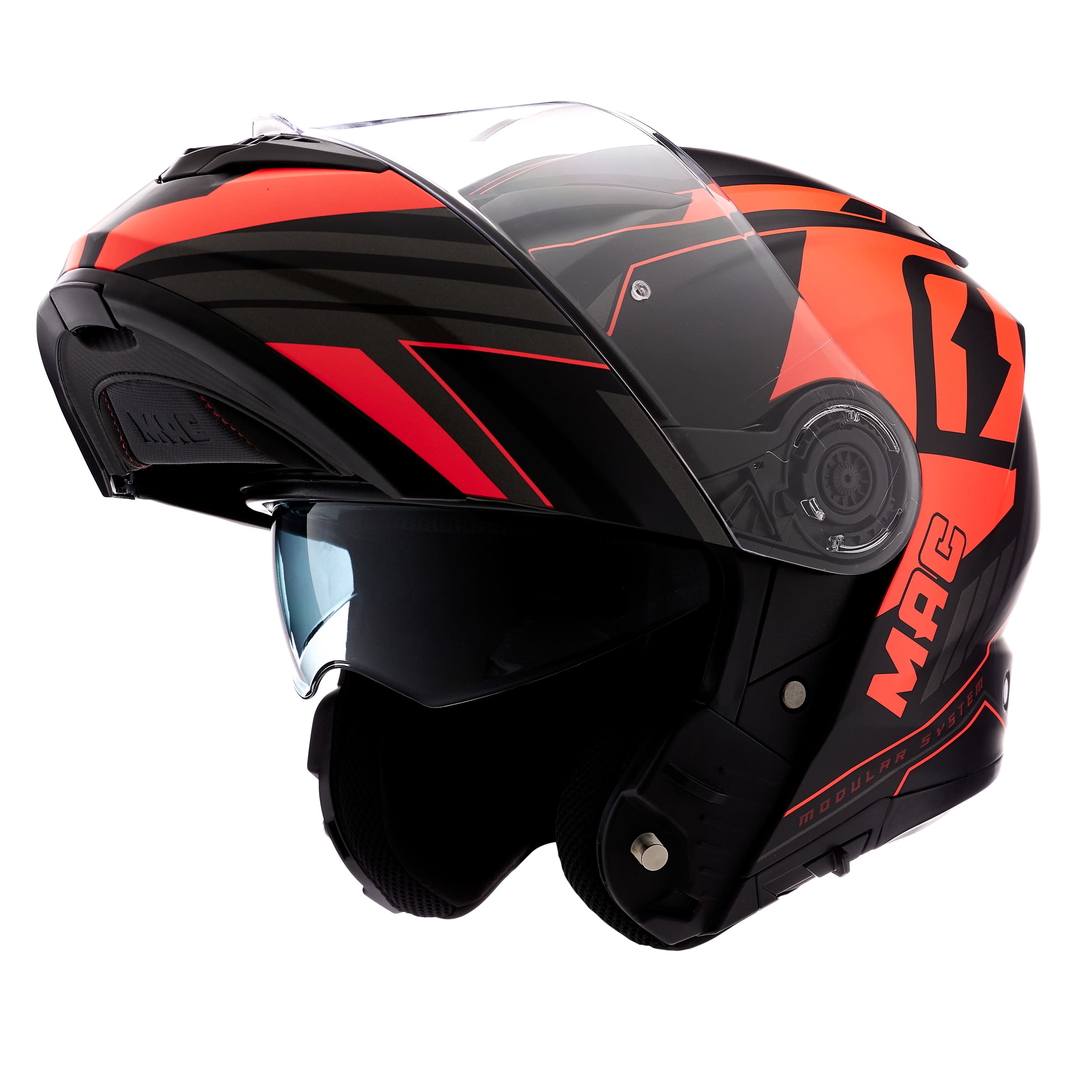 Casco MAC 908 Rock Ray Naranja / Negro / Mate