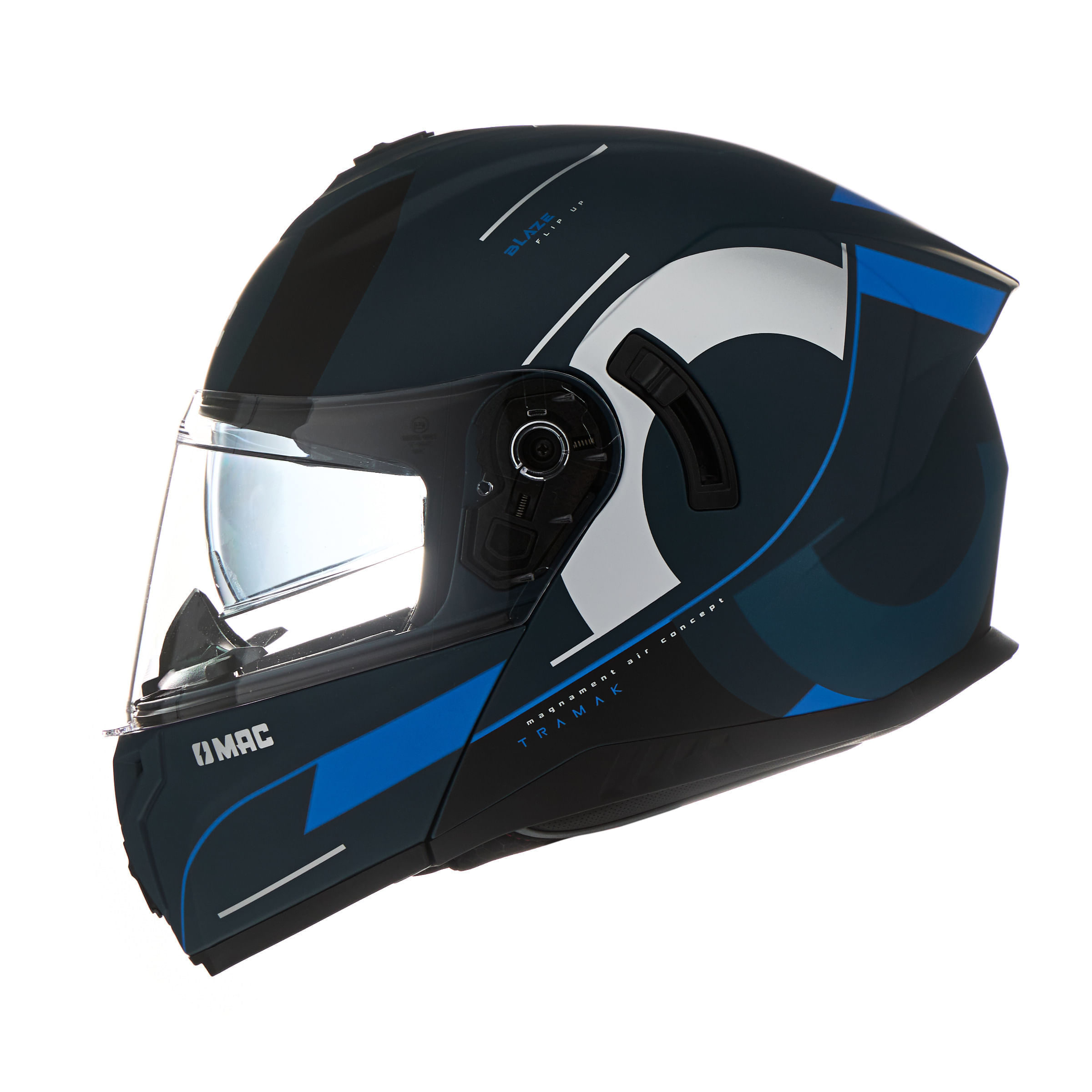 Casco MAC 166 Blaze Tramak Negro / Azul / Mate