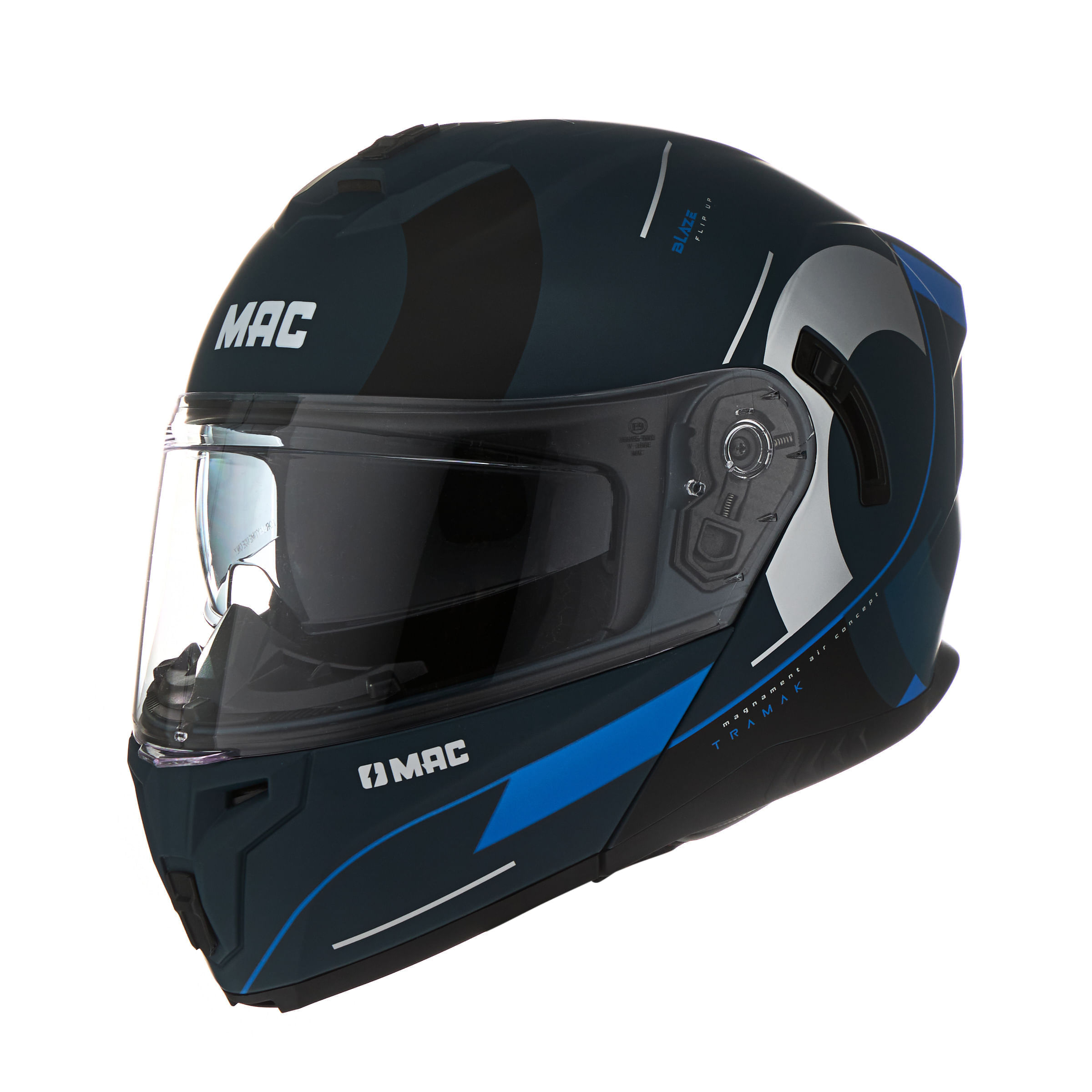 Casco MAC 166 Blaze Tramak Negro / Azul / Mate