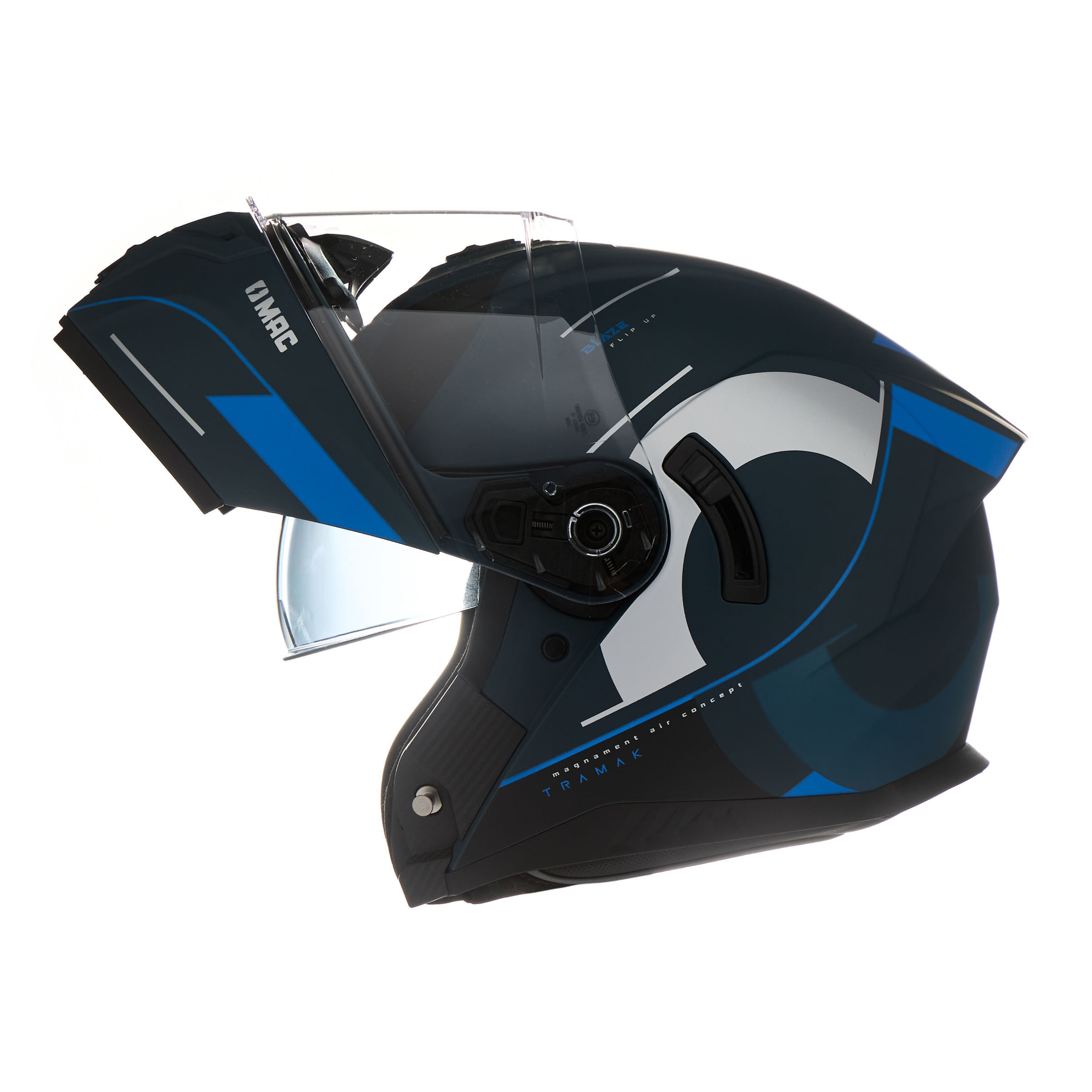 Casco MAC 166 Blaze Tramak Negro / Azul / Mate